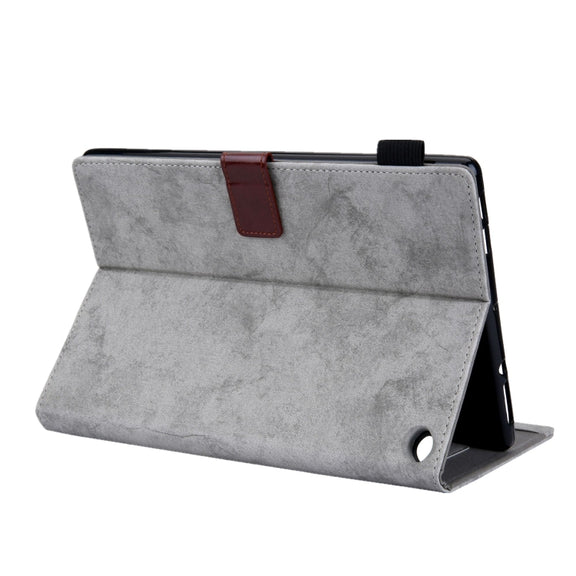 For Amazon Fire Max 11 2023 Cloth Texture Leather Smart Tablet Case(Grey)