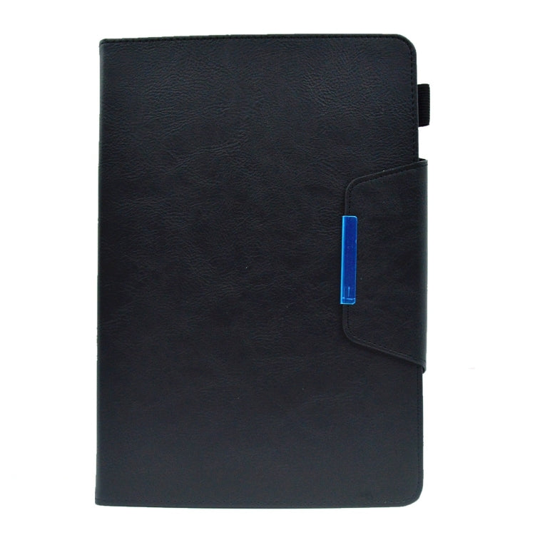 For Amazon Fire Max 11 2023 Suede Cross Texture Magnetic Clasp Leather Tablet Case(Black)