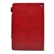 For Amazon Fire Max 11 2023 Suede Cross Texture Magnetic Clasp Leather Tablet Case(Red)