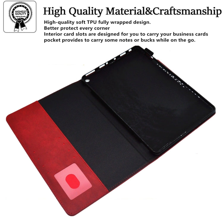 For Amazon Fire Max 11 2023 Suede Cross Texture Magnetic Clasp Leather Tablet Case(Red)