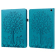 For Amazon Fire Max 11 Tree & Deer Embossed Leather Tablet Case(Blue) - Amazon by PMC TechLife | Online Shopping South Africa | PMC TechLife | Buy Now Pay Later Mobicred