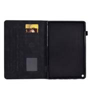 For Amazon Fire Max 11 2023 Embossed Smile Flip Smart Leather Tablet Case(Black)