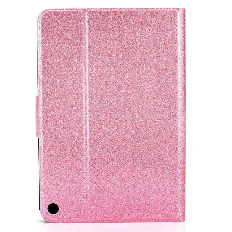 For Amazon Fire Max 11 2023 Glitter Powder Smart Leather Tablet Case(Pink)