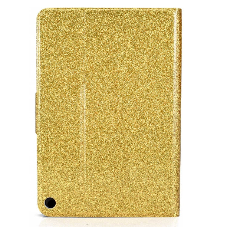 For Amazon Fire Max 11 2023 Glitter Powder Smart Leather Tablet Case(Gold)