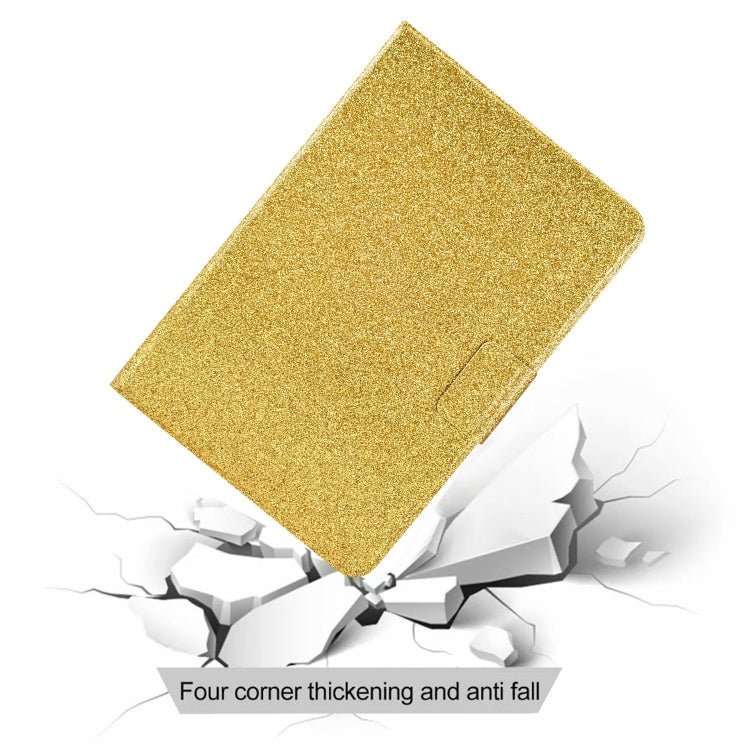 For Amazon Fire Max 11 2023 Glitter Powder Smart Leather Tablet Case(Gold)