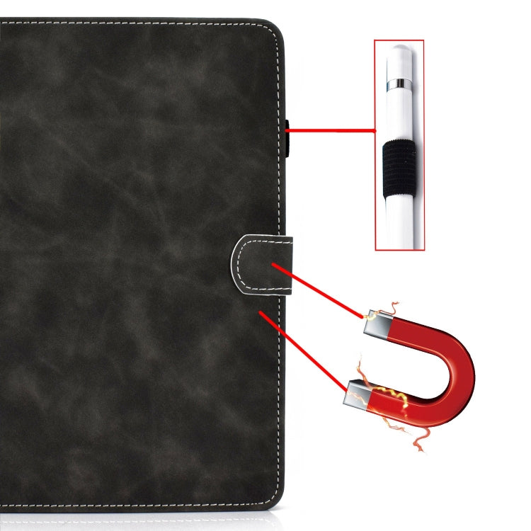 For Amazon Fire Max 11 2023 Cowhide Texture Smart Leather Tablet Case(Black)