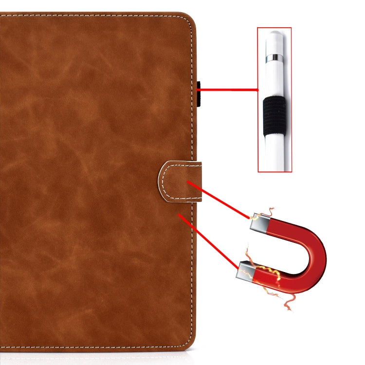 For Amazon Fire Max 11 2023 Cowhide Texture Smart Leather Tablet Case(Brown)