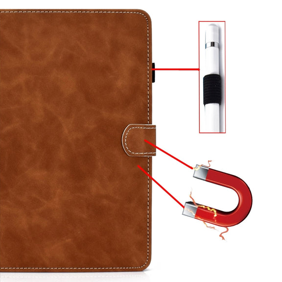 For Amazon Fire Max 11 2023 Cowhide Texture Smart Leather Tablet Case(Brown)