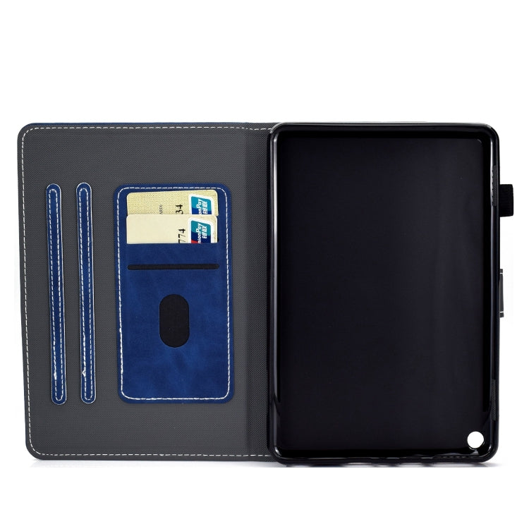For Amazon Fire Max 11 2023 Cowhide Texture Smart Leather Tablet Case(Blue)