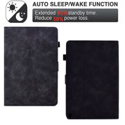 For Amazon Fire Max 11 2023 Embossed Tower Flip Smart Leather Tablet Case(Black)