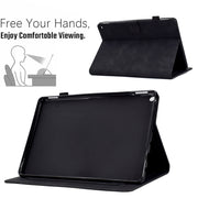 For Amazon Fire Max 11 2023 Embossed Tower Flip Smart Leather Tablet Case(Black)