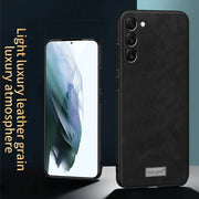 For Samsung Galaxy S25+ 5G SULADA Shockproof TPU Hybrid Handmade Leather Phone Case(Green)