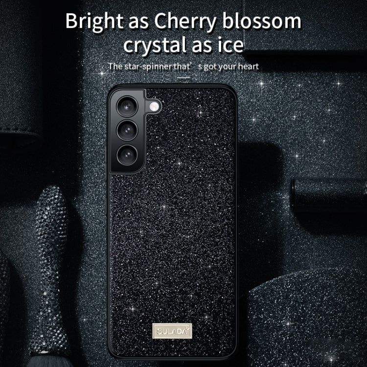 For Samsung Galaxy S24 Ultra 5G SULADA Glittery TPU Hybrid Handmade Leather Phone Case(Red)