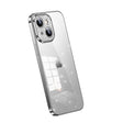 For iPhone 15 Plus SULADA Electroplated Transparent Glittery TPU Phone Case(Silver) - iPhone 15 Plus Cases by SULADA | Online Shopping South Africa | PMC TechLife | Buy Now Pay Later Mobicred