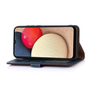 For iPhone 16 KHAZNEH Litchi Texture Leather RFID Phone Case(Blue)