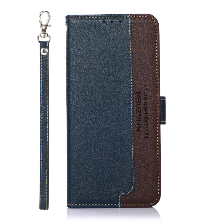 For iPhone 17 KHAZNEH Litchi Texture Leather RFID Phone Case(Blue)