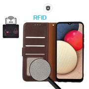 For iPhone 17 KHAZNEH Litchi Texture Leather RFID Phone Case(Brown)
