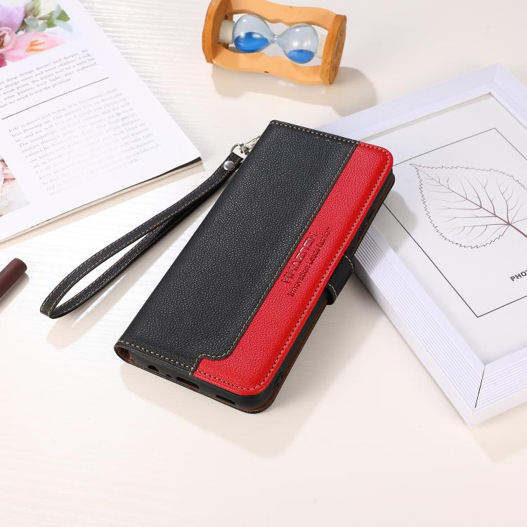 For iPhone 17 Pro KHAZNEH Litchi Texture Leather RFID Phone Case(Black)