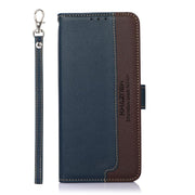 For iPhone 17 Pro Max KHAZNEH Litchi Texture Leather RFID Phone Case(Blue)