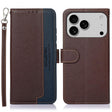 For iPhone 17 Pro Max KHAZNEH Litchi Texture Leather RFID Phone Case(Brown) - free shipping - PMc TechLife - Order now!