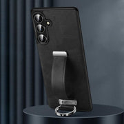 For Samsung Galaxy S25+ 5G SULADA PC Hybrid Leather Texture Skin Feel Shockproof Phone Case(Black)