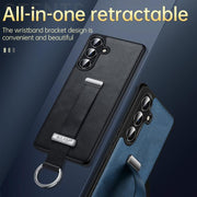 For Samsung Galaxy S23 Ultra 5G SULADA PC Hybrid Leather Texture Skin Feel Shockproof Phone Case(Brown)