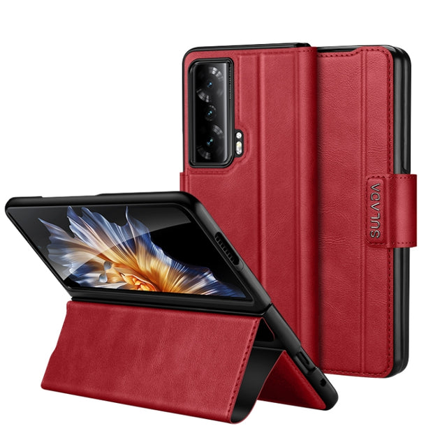 For Honor Magic Vs SULADA All-inclusive Magnetic Snap Flip Leather Phone Case(Red)