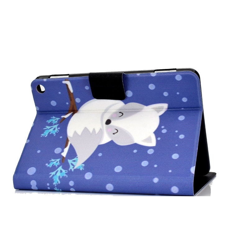 For Amazon Fire Max 11 2023 Colored Drawing Smart Leather Tablet Case(Arctic Fox)