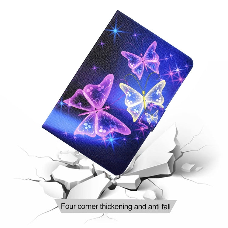 For Amazon Fire Max 11 2023 Colored Drawing Smart Leather Tablet Case(Starry Butterflies)