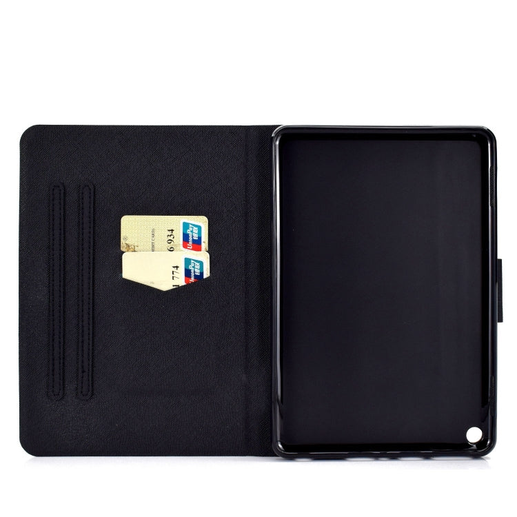 For Amazon Fire Max 11 2023 Colored Drawing Smart Leather Tablet Case(Green Quicksand)