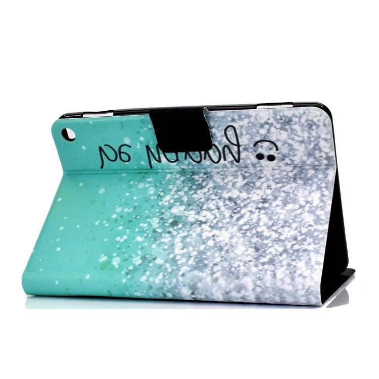For Amazon Fire Max 11 2023 Colored Drawing Smart Leather Tablet Case(Green Quicksand)