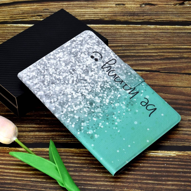 For Amazon Fire Max 11 2023 Colored Drawing Smart Leather Tablet Case(Green Quicksand)