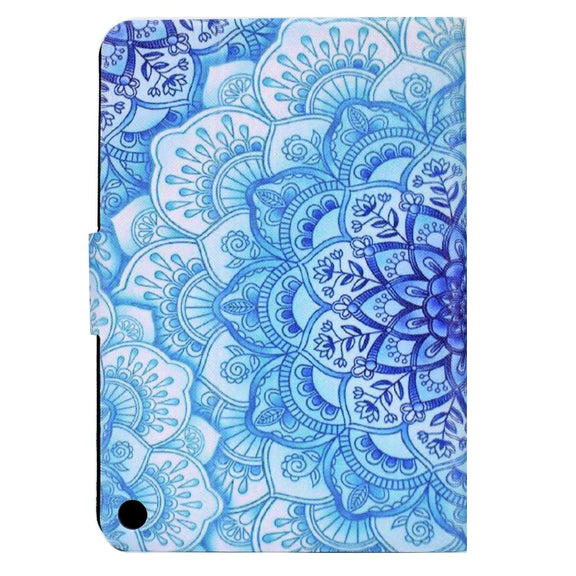For Amazon Fire Max 11 2023 Colored Drawing Smart Leather Tablet Case(Green Flower)