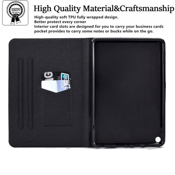 For Amazon Fire Max 11 2023 Colored Drawing Smart Leather Tablet Case(Green Flower)