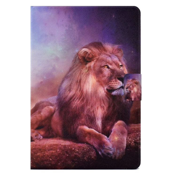 For Amazon Fire Max 11 2023 Colored Drawing Smart Leather Tablet Case(Lion King)