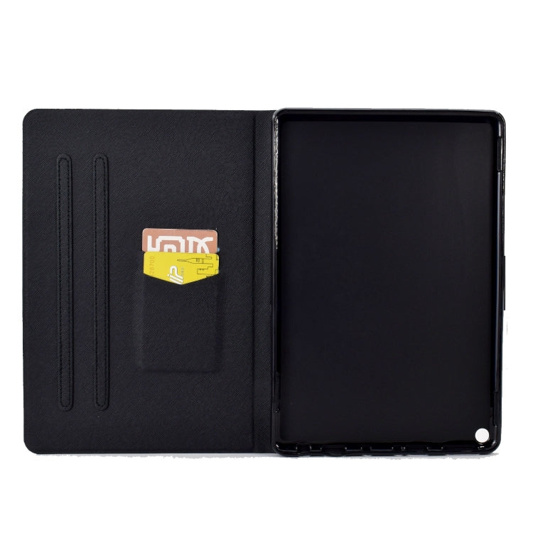 For Amazon Fire Max 11 2023 Colored Drawing Smart Leather Tablet Case(Lion King)