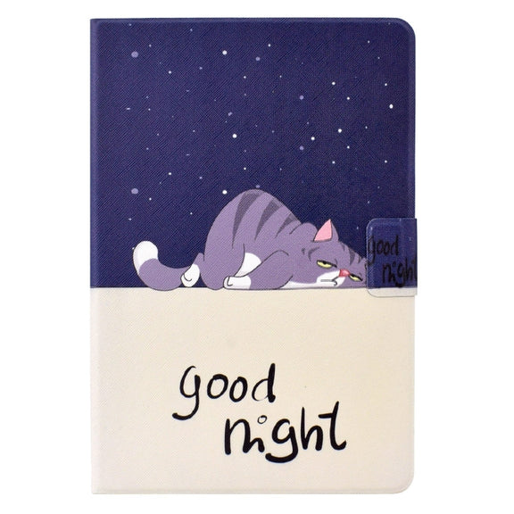 For Amazon Fire Max 11 2023 Colored Drawing Smart Leather Tablet Case(Lazy Cat)
