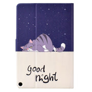 For Amazon Fire Max 11 2023 Colored Drawing Smart Leather Tablet Case(Lazy Cat)