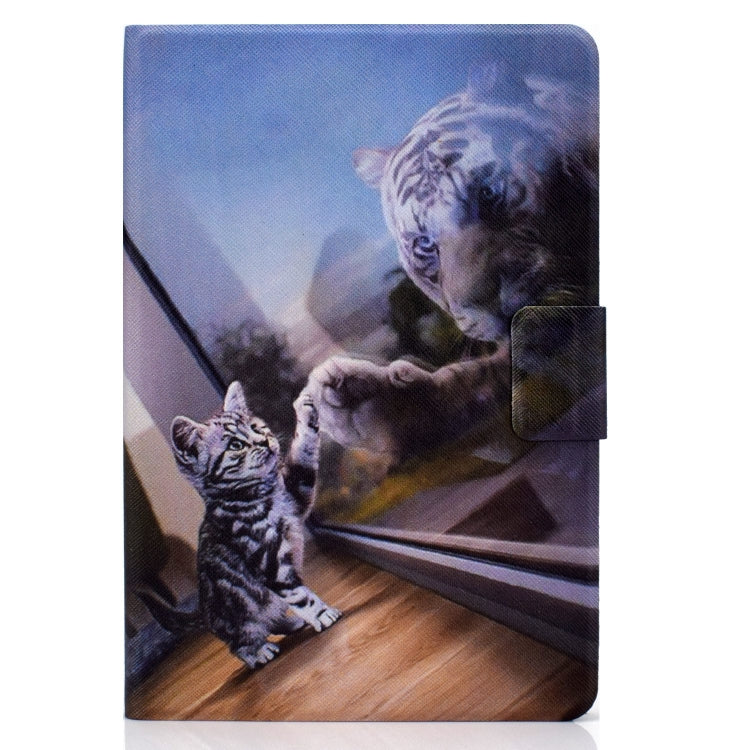 For Amazon Fire Max 11 2023 Colored Drawing Smart Leather Tablet Case(Cat Tiger)