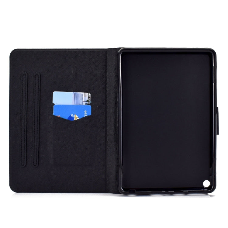 For Amazon Fire Max 11 2023 Colored Drawing Smart Leather Tablet Case(Panda)