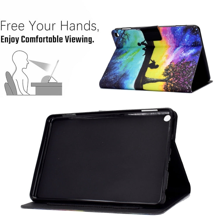 For Amazon Fire Max 11 2023 Colored Drawing Smart Leather Tablet Case(Starry Reflection)