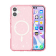 For iPhone 16 Terminator Style Glitter Powder MagSafe Magnetic Phone Case(Pink) - iPhone 16 Cases by PMC TechLife | Online Shopping South Africa | PMC TechLife | Buy Now Pay Later Mobicred