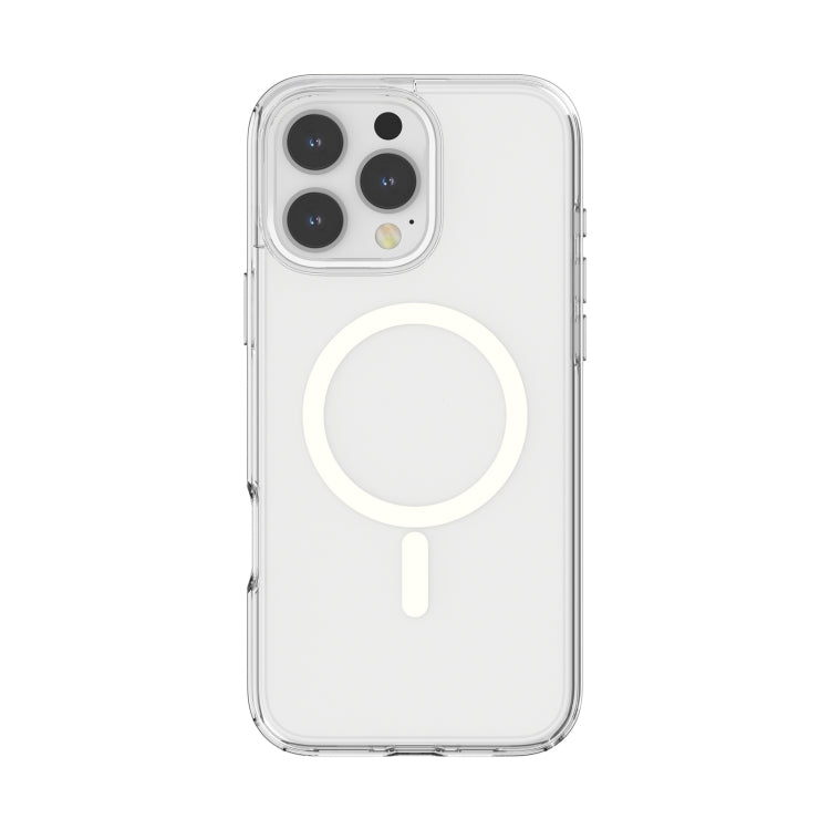 For iPhone 16 Pro Terminator Style Transparent MagSafe Magnetic Phone Case(Transparent)