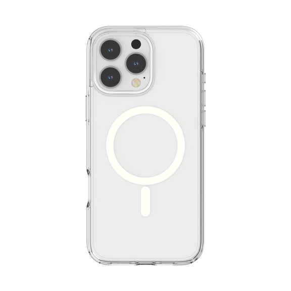 For iPhone 16 Pro Terminator Style Transparent MagSafe Magnetic Phone Case(Transparent)