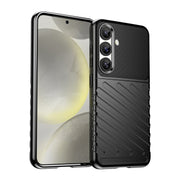 For Samsung Galaxy S25 5G Thunderbolt Shockproof TPU Phone Case(Black)