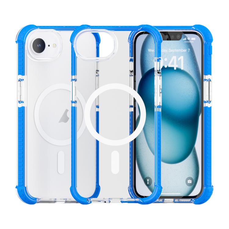 For iPhone 16e Acrylic Magsafe Magnetic Shockproof Phone Case(Blue)