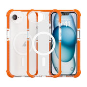 For iPhone 16e Acrylic Magsafe Magnetic Shockproof Phone Case(Orange)