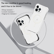 For iPhone 16e Acrylic Magsafe Magnetic Shockproof Phone Case(Orange)