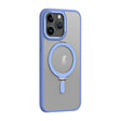For iPhone 15 Pro Skin Feel MagSafe Shockproof Phone Case with Holder(Light Blue) - iPhone 15 Pro Cases by PMC TechLife | Online Shopping South Africa | PMC TechLife
