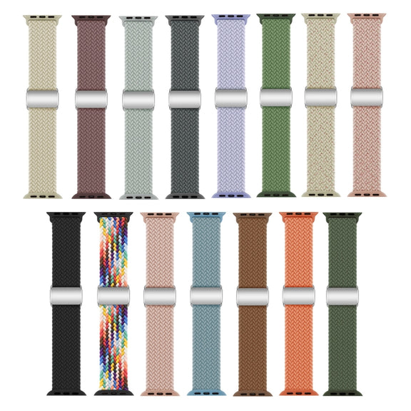 For Apple Watch Ultra 49mm Nylon Loop Magnetic Buckle Watch Band(Pink Sand)